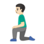 man kneeling Emoji on Android, Google