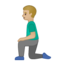 man kneeling Emoji on Android, Google