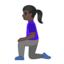 woman kneeling Emoji on Android, Google