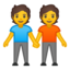 people holding hands Emoji on Android, Google