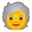 Emoji de persona mayor en Android, Google