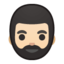 Emoji de hombre con barba en Android, Google