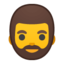 Emoji de hombre con barba en Android, Google