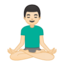 man in lotus position Emoji on Android, Google