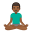 man in lotus position Emoji on Android, Google