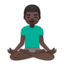 man in lotus position Emoji on Android, Google