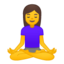 woman in lotus position Emoji on Android, Google