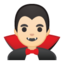 man vampire Emoji on Android, Google