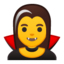 woman vampire Emoji on Android, Google