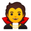 Emoji de vampiro en Android, Google