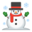 snowman Emoji on Android, Google