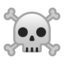 skull and crossbones Emoji on Android, Google