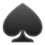 spade suit Emoji on Android, Google