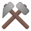 hammer and pick Emoji on Android, Google