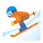 skier Emoji on Android, Google