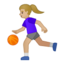 woman bouncing ball Emoji on Android, Google