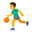 Emoji de hombre rebotando pelota en Android, Google