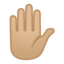 raised hand Emoji on Android, Google