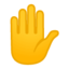 raised hand Emoji on Android, Google