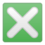cross mark button Emoji on Android, Google
