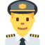 Emoji de hombre piloto en Twitter