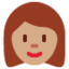 Emoji de cara de mujer en Twitter