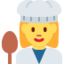 Emoji de mujer cocinera en Twitter