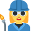 Emoji de mujer trabajadora de la fábrica en Twitter