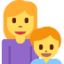 family: woman, boy Emoji on Twitter