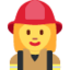 Emoji de mujer bombero en Twitter