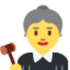 Emoji de mujer juez en Twitter