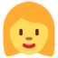 Emoji de cara de mujer en Twitter