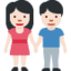 woman and man holding hands Emoji on Twitter