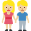 woman and man holding hands Emoji on Twitter