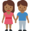 woman and man holding hands Emoji on Twitter