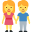 woman and man holding hands Emoji on Twitter