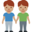 Emoji de hombres de la mano en Twitter