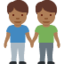 Emoji de hombres de la mano en Twitter