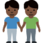 Emoji de hombres de la mano en Twitter