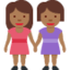 Emoji de mujeres de la mano en Twitter