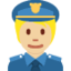 警官上的推特表情符号