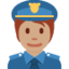 警官上的推特表情符号
