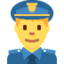 Emoji de oficial de policía hombre en Twitter