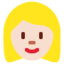 Emoji de mujer: pelo rubio en Twitter