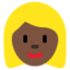Emoji de mujer: pelo rubio en Twitter