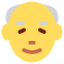 Emoji de hombre viejo en Twitter