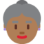 Emoji de anciana en Twitter