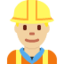 man construction worker Emoji on Twitter