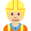 construction worker Emoji on Twitter