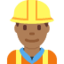 man construction worker Emoji on Twitter